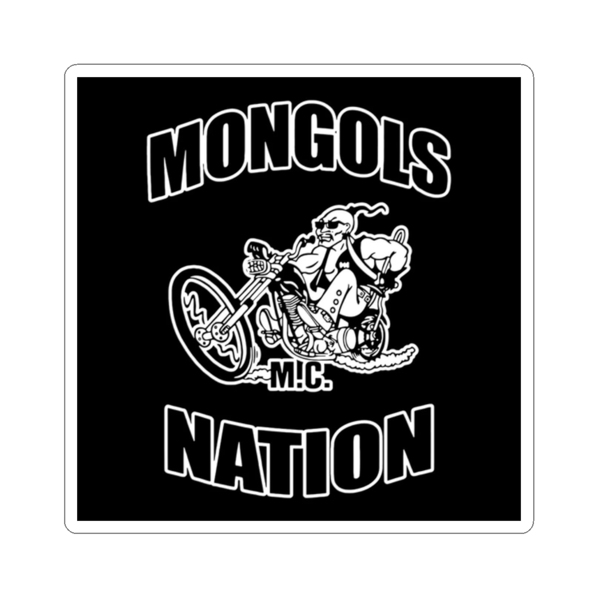 Mongols Nation Motorcycle Club Sticker | Kiss-Cut Vinyl | Mongols MC - alternate angle 3, merchandise