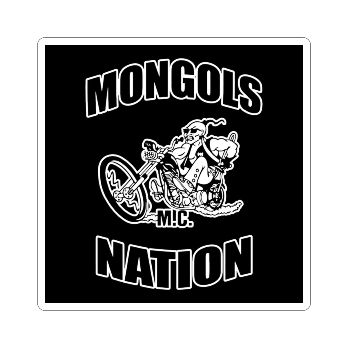 Mongols Nation Motorcycle Club Sticker | Kiss-Cut Vinyl | Mongols MC - alternate angle 1, merchandise